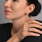 Серебряный гарнитур с напайками из золота