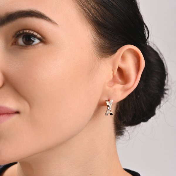 Серебряный гарнитур с напайками из золота