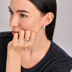 Серебряное кольцо с золотыми накладками