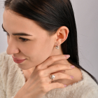 Срібна каблучка  с напайками из золота