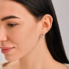 Серебряные сережки со вставками из золота