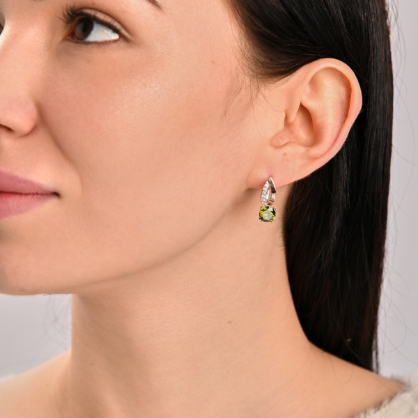 Срібні сережки з золотими накладками