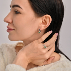 Серебряное кольцо с золотыми напайками