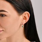 Серебряные серьги с золотыми напайками