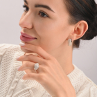 Серебряные серьги с золотыми накладками