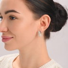 Серебряные серьги с золотыми накладками