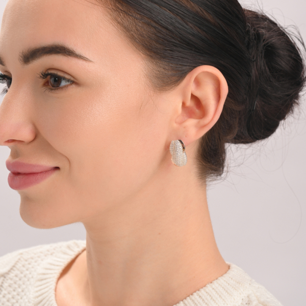 Серебряные серьги с золотыми накладками