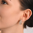 Серебряные серьги с напайками из золота