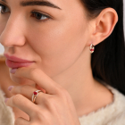 Срібний гарнітур з накладками із золота