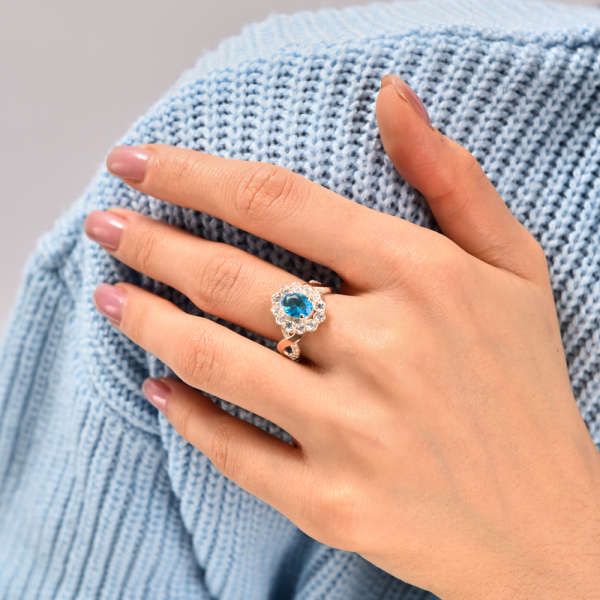 Срібний комплект з золотими накладками