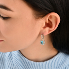 Серебряные серьги с золотыми напайками