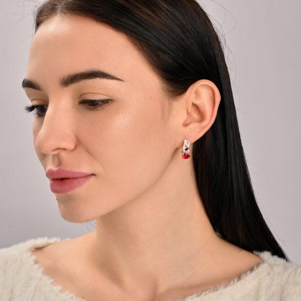 Кульчики із срібла та золота