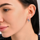 Срібний набір сережки і каблучка