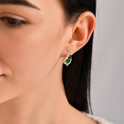 Серебряные серьги с элементами золота