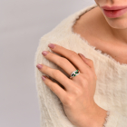 Каблучка зі срібла з золотом