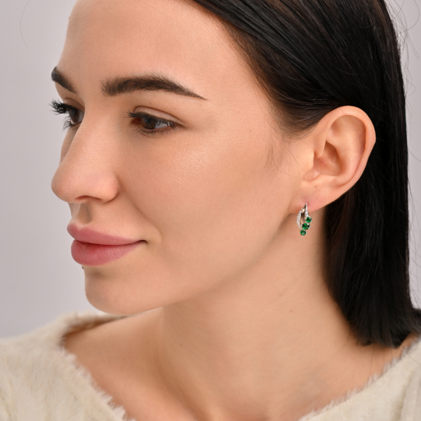 Серьги из серебра с золотом