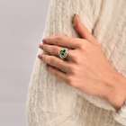 Нібір срібний з золотими напайками(пластинами)