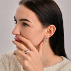 Комплект срібний з золотими вставками(пластинами)