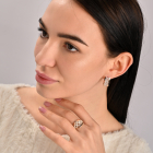 Серьги серебро с золотом