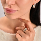 Набор серебро с золотом