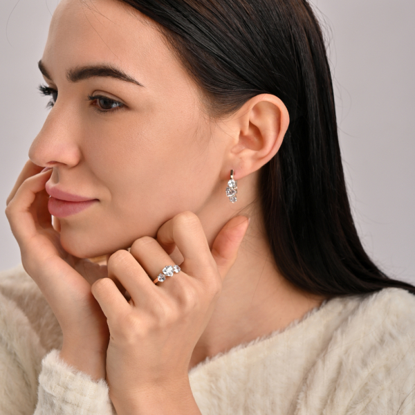 Серебряный гарнитур с золотыми вставками(пластинами)