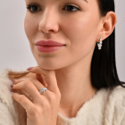 Серебряный гарнитур с золотыми вставками(пластинами)