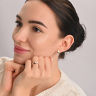 Серьги серебряные с накладками золота