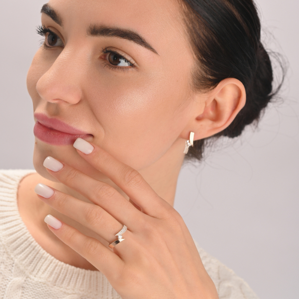 Серебряный набор с накладками золота