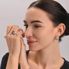 Гарнитур серебряный с золотом