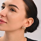 Серьги серебряные с золотом