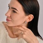 Сережки із срібла та золота