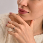 Комплект срібний з золотом