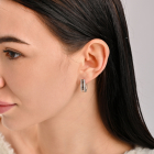 Сережки із срібла та золота