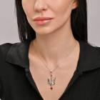 Срібна підвіска з гербом України