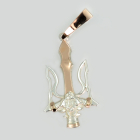 Срібна підвіска з золотими вставками та гербом Ураїни