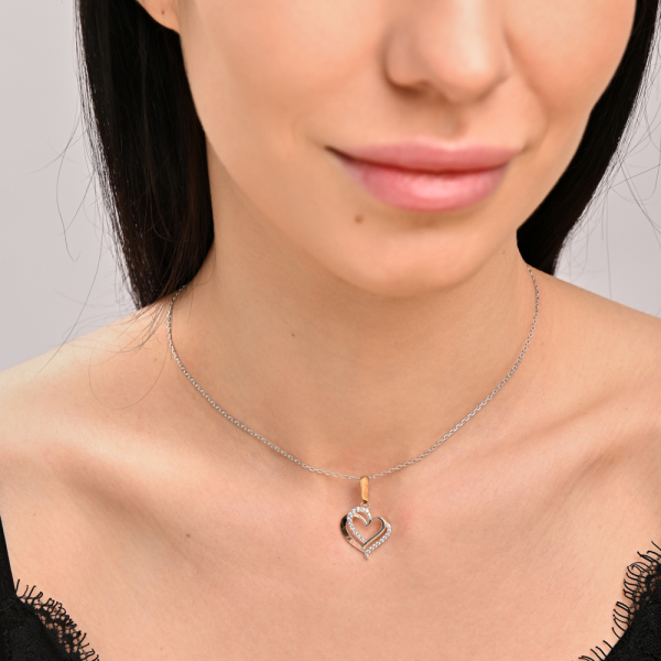 Срібна підвіска з пластинами золота