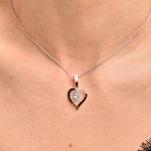 Серебряная подвеска с золотими вставками