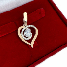 Серебряная подвеска с золотими вставками