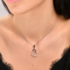 Серебряная подвеска с золотими вставками