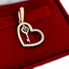 Серебряная подвеска с золотими вставками