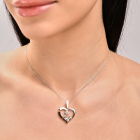 Серебряная подвеска с золотими вставками