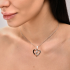 Серебряная подвеска с золотими вставками