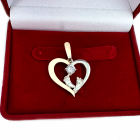 Серебряная подвеска с золотими вставками