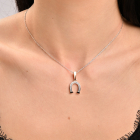 Срібна підвіска з пластинами золота