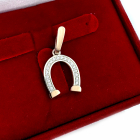 Срібна підвіска з пластинами золота