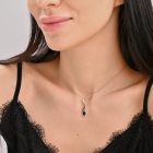 Срібна підвіска з пластинами золота