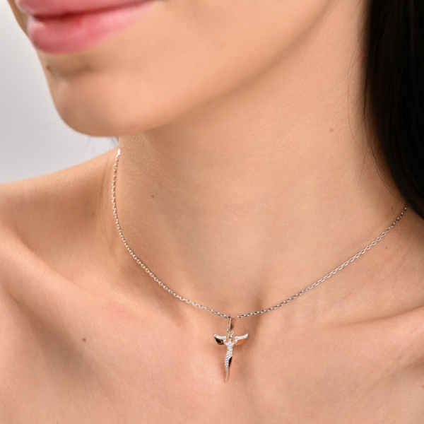 Срібна підвіска з пластинами золота