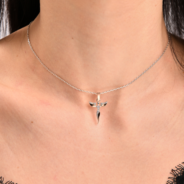 Срібна підвіска з пластинами золота