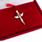 Срібна підвіска з пластинами золота