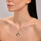 Срібна підвіска з пластинами золота